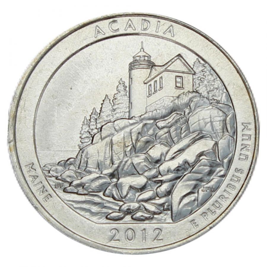 25 центов 2012 США Национальный парк Акадия P