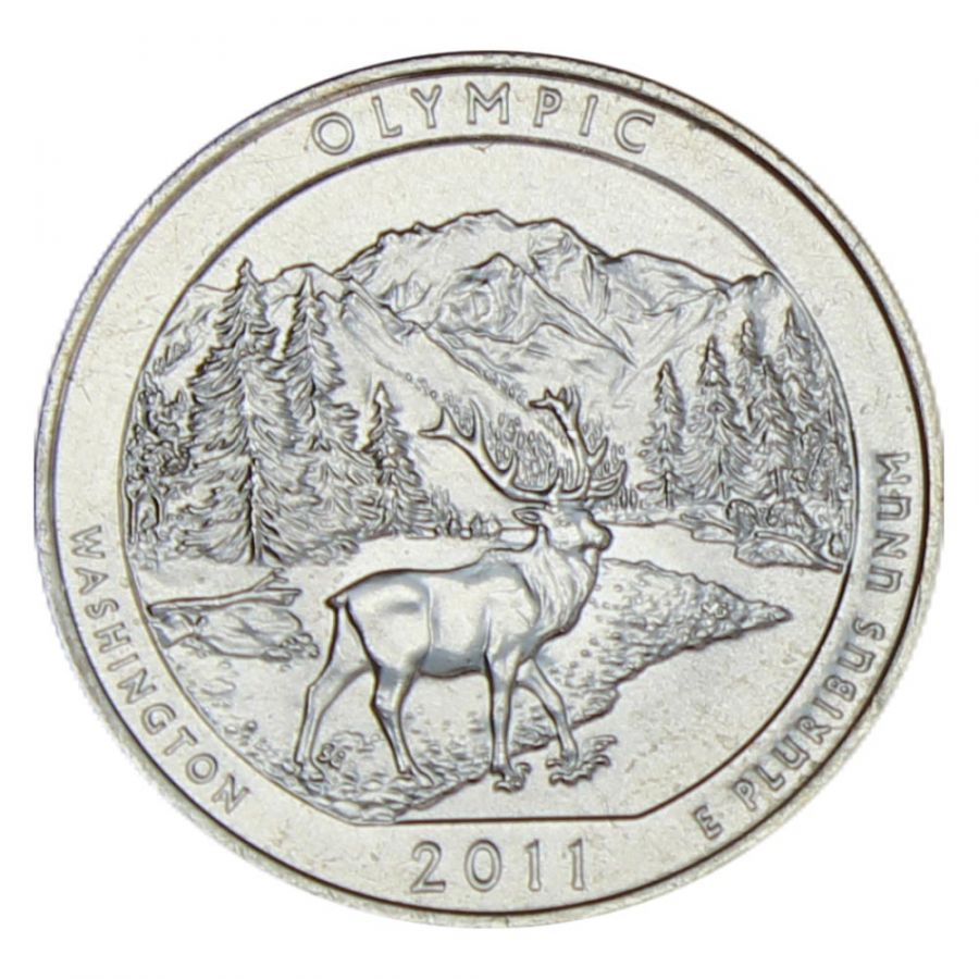 25 центов 2011 США Национальный парк Олимпик P