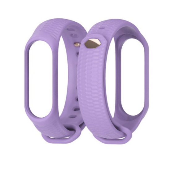 Силиконовый ремешок для Xiaomi Mi Band Mijobs 3/4 (Фиолетовый)