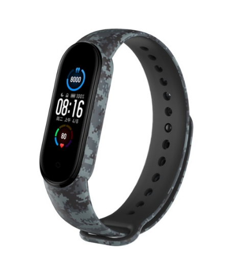 Силиконовый ремешок для Xiaomi Mi Band 7 (Камуфляж-пиксель)