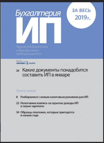 [Актион] Бухгалтерия ИП, январь-декабрь 2019