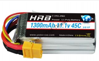 Аккумулятор Li-Po HRB 1300мач 45с