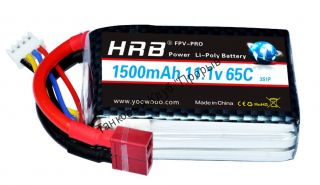 Аккумулятор Li-Po HRB 1500мач 65с