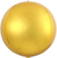 Шар (20''/51 см) Сфера 3D, Золото, 1 шт