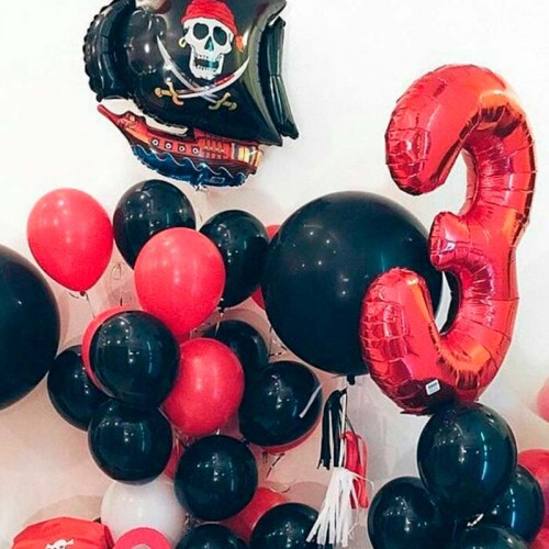 Сет воздушных шаров на 3 года "Пираты"
