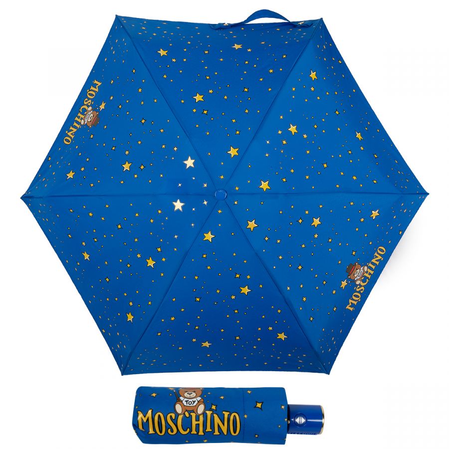Зонт складной Moschino 8323-compactF Toy Constellation Sky blue