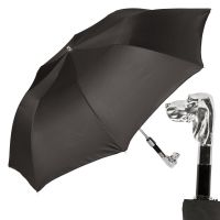 Зонт складной Pasotti Auto Fido Silver Oxford Black