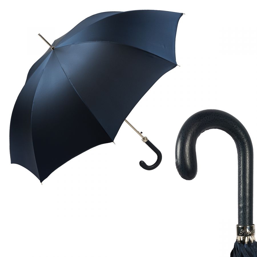 Зонт-трость Pasotti Classic Pelle Oxford Blu