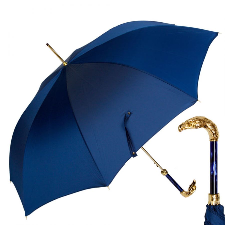 Зонт-трость Pasotti Eagle Gold Oxford Blu