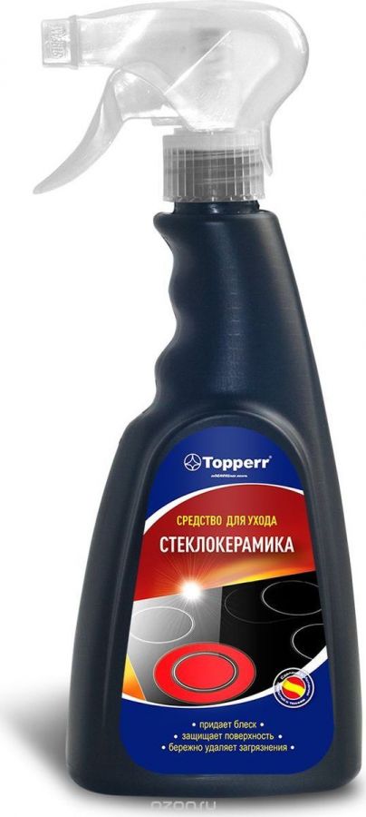 Очиститель "Topperr", для стеклокерамических поверхностей, спрей, 500 мл (3431)