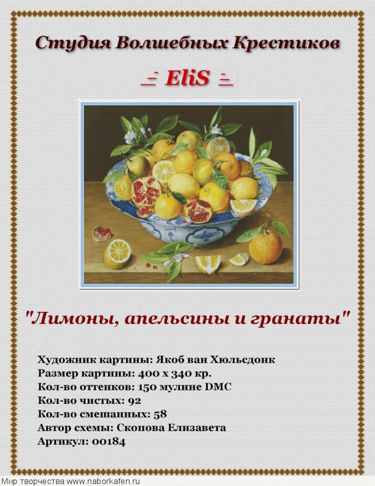 00184 Лимоны, апельсины и гранаты