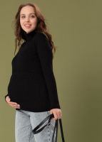 Водолазка "Шэйла" для беременных и кормящих; цвет: черный
