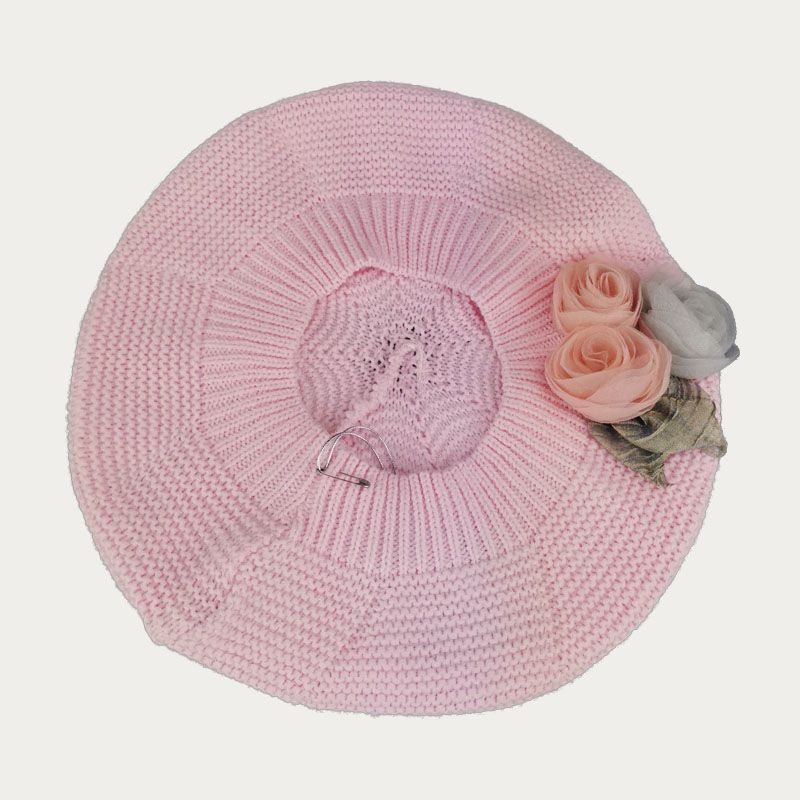 зд1234-47 Берет платочной вязки Флёр розовый