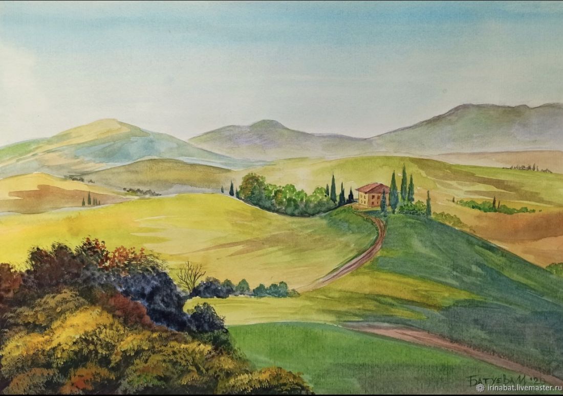 Холмы с кипарисами