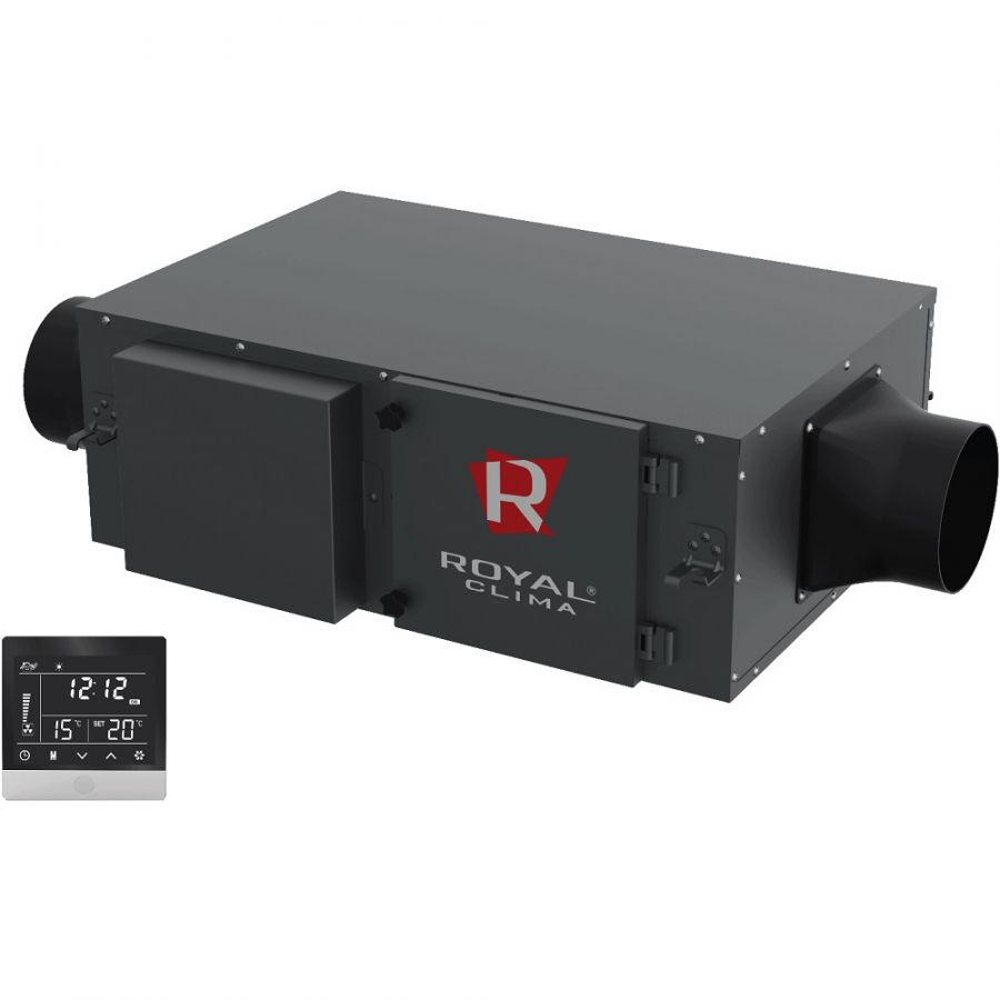 Приточная установка Royal Clima VENTO RCV-500, 500 м3/ч, низкий уровень шума, 3 скорости вентилятора