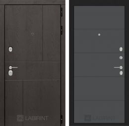 Дверь Лабиринт URBAN 13 - Графит софт металлическая