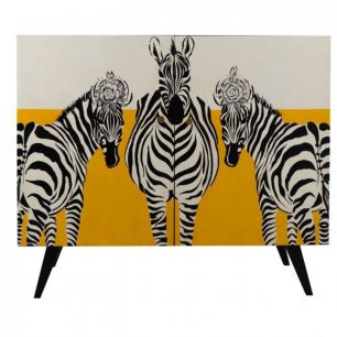 Буфет Zebra, коллекция "Зебра", ручная работа 115*85*40, МДФ, Береза, Мультиколор, Желтый