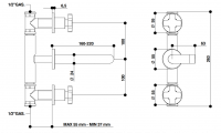 Смеситель для раковины Bongio ALCOR 42438/1A-2A схема 2