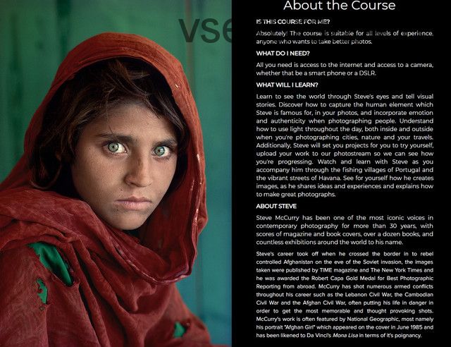 [Masters of Photography] Steve McCurry, на английском