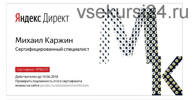 Курс по продвинутой настройке контекстной рекламы Яндекс Директ (Михаил Каржин)