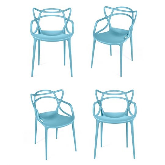 Комплект из 4-х стульев Masters бирюзовый