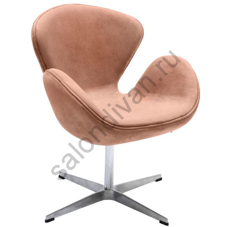 Кресло SWAN CHAIR пыльно-розовый, искусственная 
замша