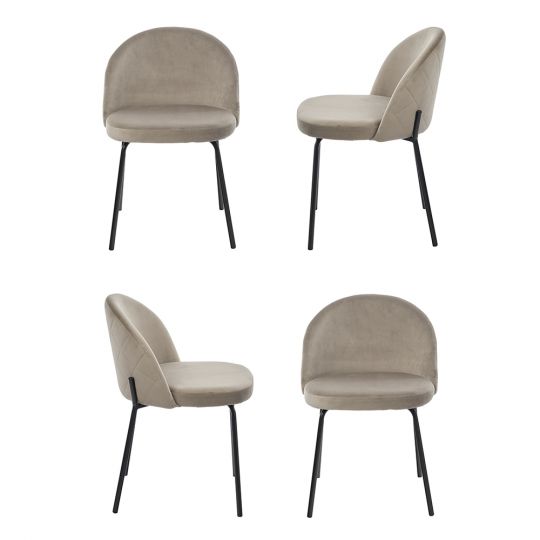 Комплект из 4-х стульев Oliver латте