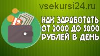 2000-5000 рублей в день на элементарном копировании текстов (Никита Денисов)