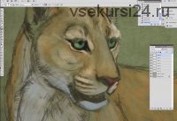 Рисуем леопарда в фотошоп. Photoshop Wildlife Painting Series (Aaron Blaise)