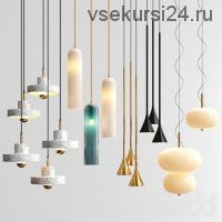 [3ddd] Four Hanging Lights_30 Exclusive - 3dsMax 2014 + obj (Vray, Pure model)