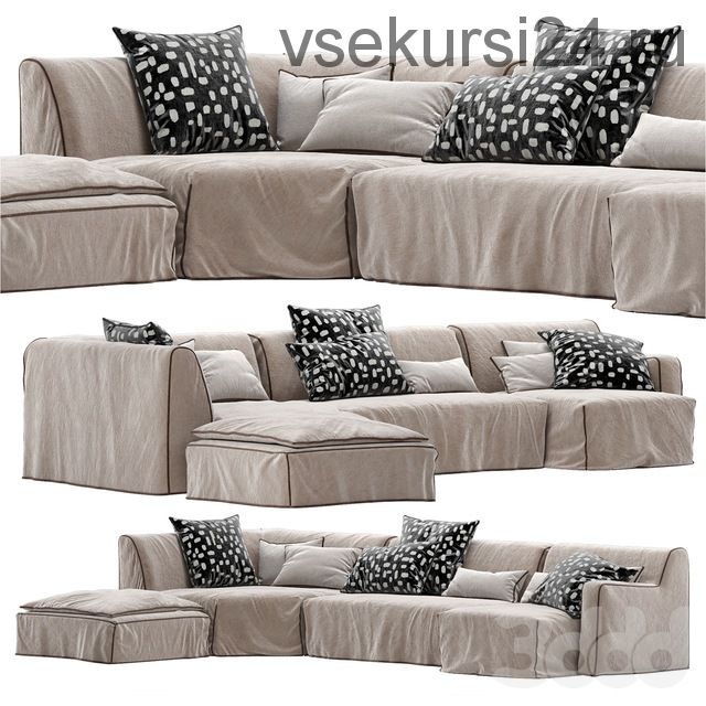 [3ddd] Gervasoni Sofa More - 3dsMax 2013 + obj (Corona, wolde_mar)