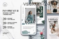 [CreativeMarket] Шаблоны для Instagram, Facebook, Pinterest / #Infopreneur (SilverStag)