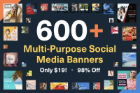 [PSD] Более 600 Шаблонов для Instagram, Facebook, Twitter и Pinterest