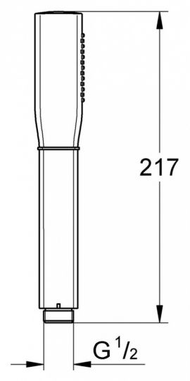 Душ современный Grohe Rainshower Grandera Stick ручной 26037IG0 схема 2