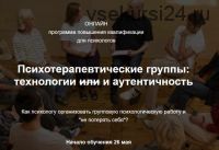Психотерапевтические группы: технологии или и аутентичность (Александр Андреев)