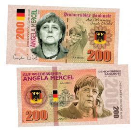 200 марок (Deutsche mark) — Германия. Ангела Меркель (Angela Merkel). Памятная банкнота. UNC Oz ЯМ