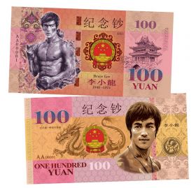 100 юаней (China Yuan ) — Китай. Брюс Ли (Bruce Lee). UNC Oz ЯМ