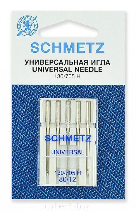 Иглы Универсальные Schmetz 130/705H №80 размер 5 шт