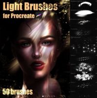 50 световых кистей для Procreate / Light Brushes for Procreate (Sandra Winther Art)