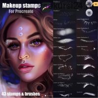 Кисти Procreate для рисования портрета / Makeup and Facial Stamps for Procreate (Sandra Winter Art)