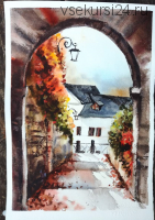 Мастер-класс рисования акварелью 'Летняя арка в Провансе' (Юлия Степашкина)