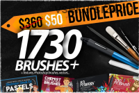 [Creativemarket] 1730+ Brushes BIG BUNDLE