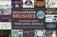 [MightyDeals] 600+ Premium Illustrator Brushes from The Artifex Forge