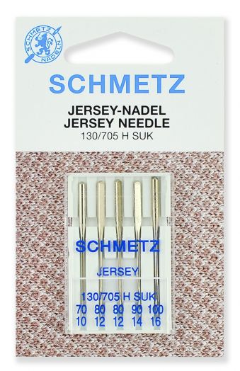 Набор игл Джерси Schmetz 130/705Н № 70, 80(2),90,100 SUK - 5 шт