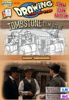 Drawing step by step. Tombstone Film scene (Training for Comics)