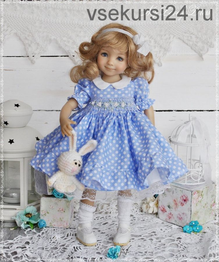 Совместный пошив Пышное платье с буфами и воротничком на кукол Паола Рейна (Нур Рун)