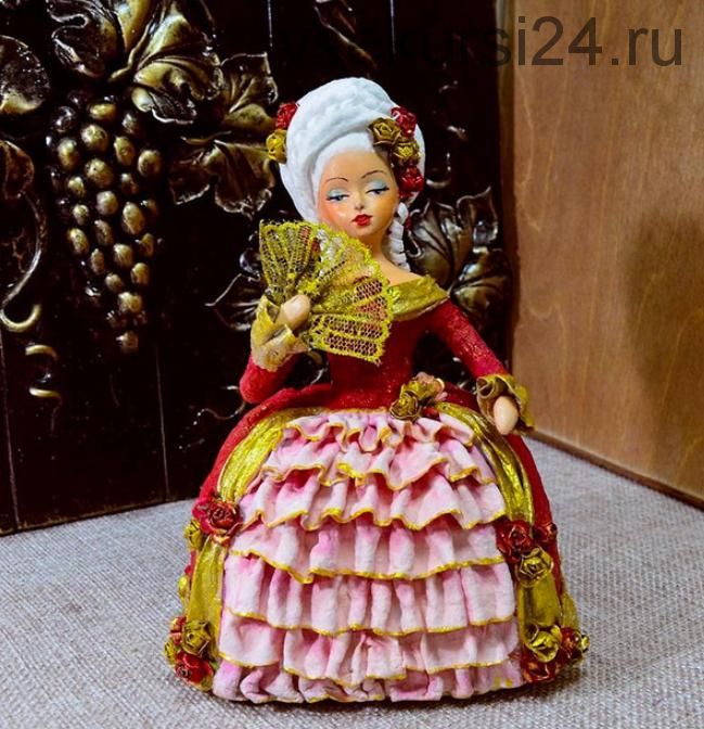 Видео мастер-класс: Ватная сувенирная кукла 'Дама 18-го века' (Елена Васько)