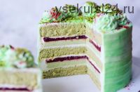 Бисквитный торт Фисташка-малина-лайм (nezabudka_cake)