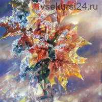 Иней на кленовых листьях (Александр Маранов)
