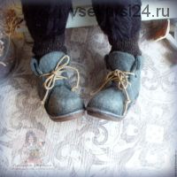 ВИДЕО-МК 'Ножки в ботинках' обувь для Тедди и кукол+ПДФ-инструкция (Лилия Небессная)